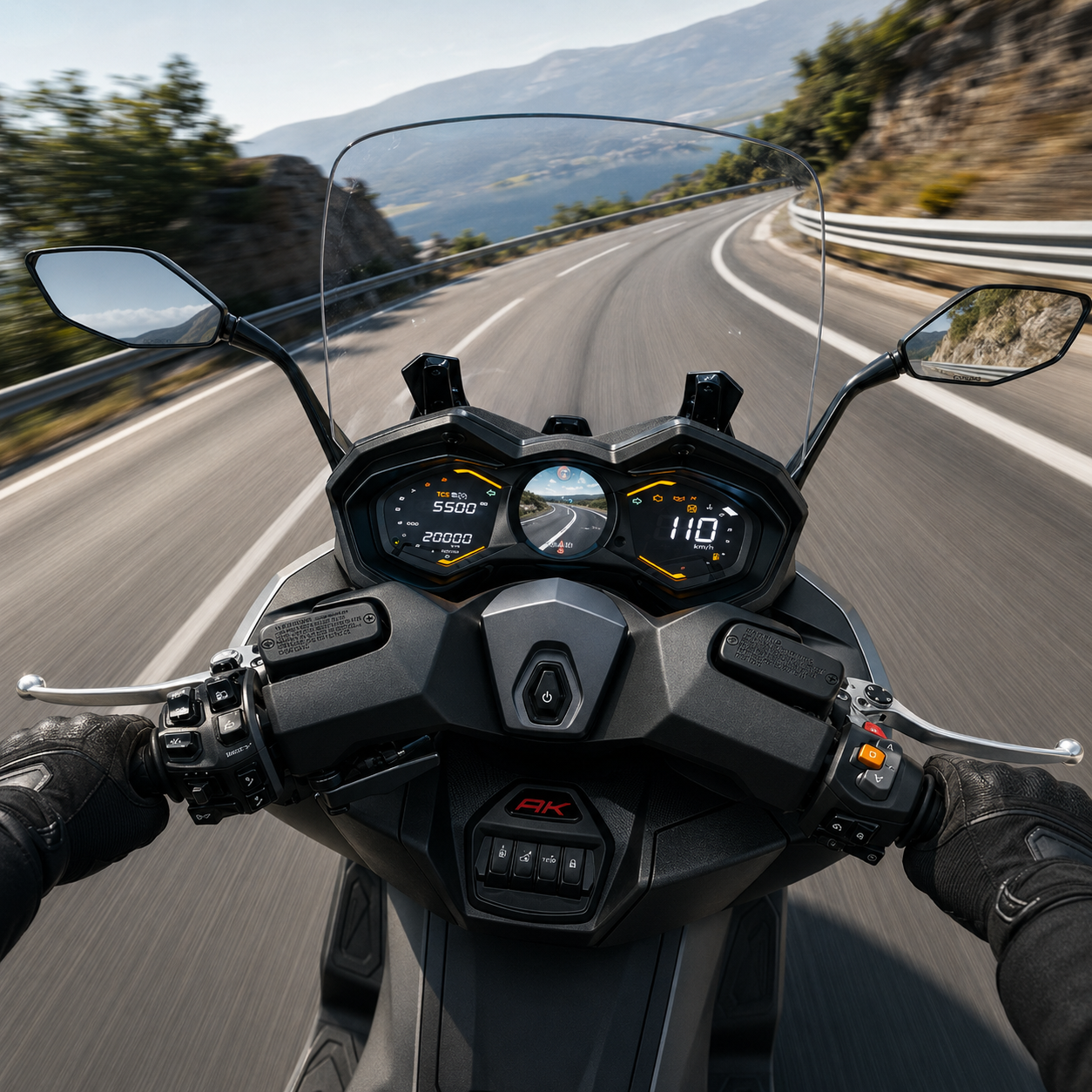 Scooter göstergesinde 20.000 kilometre, kapsamlı bakım zamanı